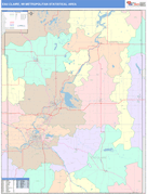 Eau Claire Metro Area Digital Map Color Cast Style